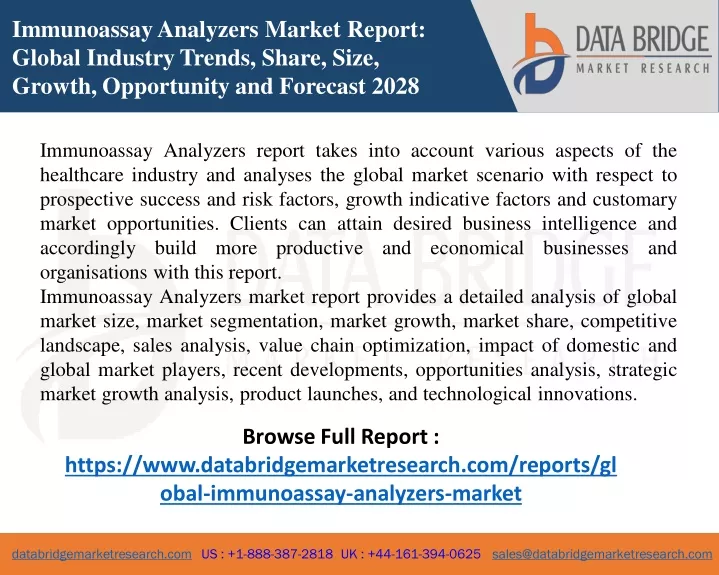 immunoassay analyzers market report global