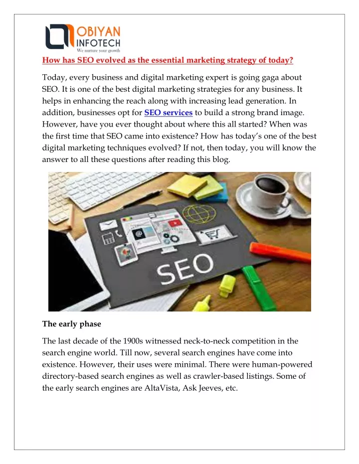 how has seo evolved as the essential marketing