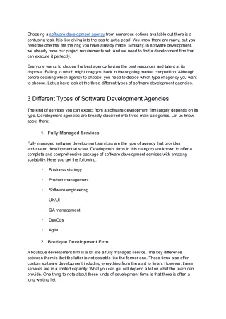 3 Types of Software Development Agencies & Which to Choose_