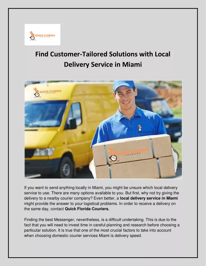 find customer tailored solutions with local