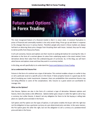 Understanding F&O in Forex Trading