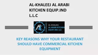 Key Reasons Why Your Restaurant Should Have Commercial Kitchen Equipment