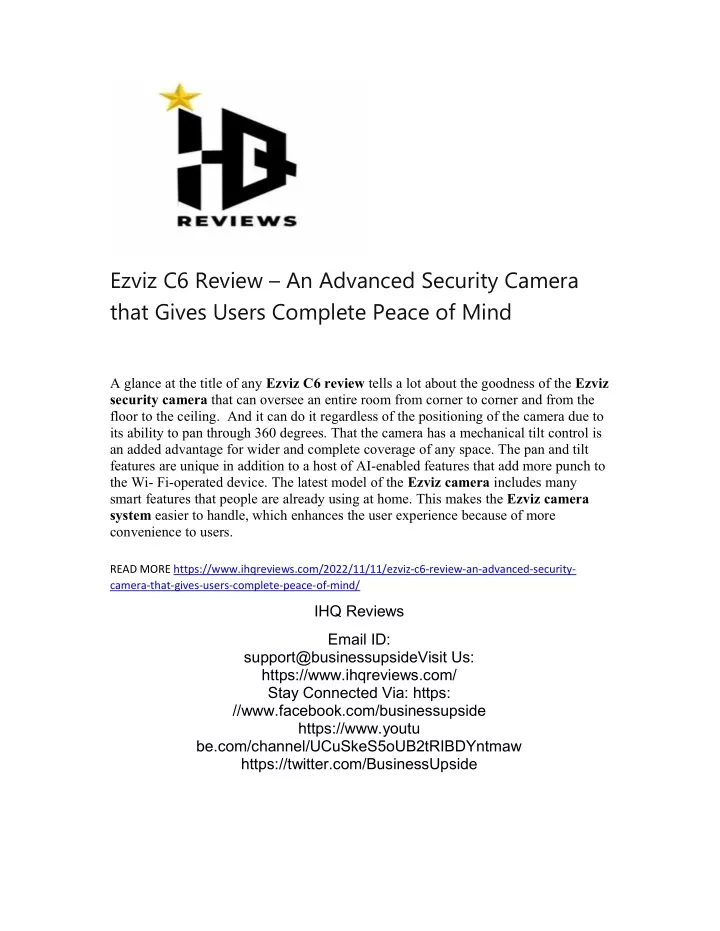 ezviz c6 review an advanced security camera that