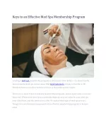 Keys to an Effective Med Spa Membership Program - slide 1
