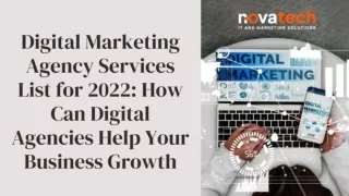 Digital Marketing Agency Services List for 2022 How Can Digital Agencies Help Your Business Growth