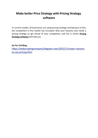 make better price strategy with pricing strategy