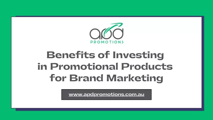 benefits of investing in promotional products