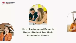 how assignment experts helps student for their academic needs