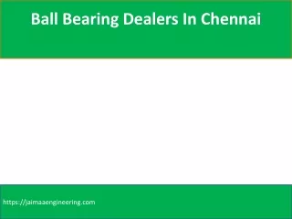 Ball Bearing Dealers In Chennai