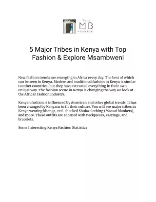 5 Major Tribes in Kenya with Top Fashion & Explore Msambweni.docx