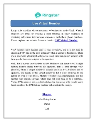 uae virtual number
