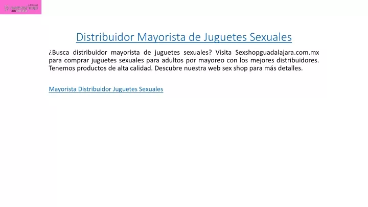 distribuidor mayorista de juguetes sexuales
