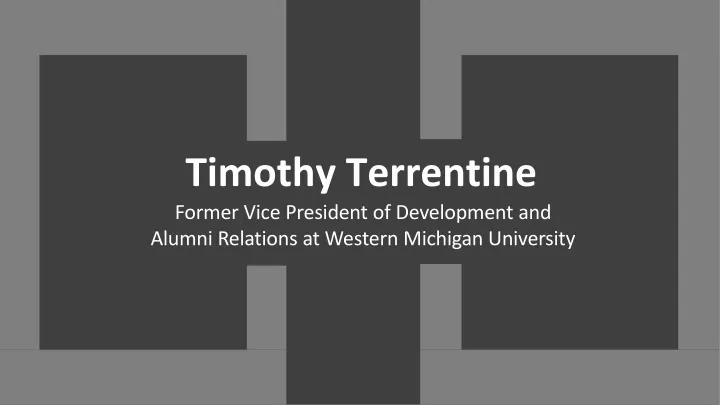 timothy terrentine former vice president