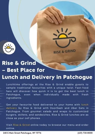 Rise & Grind – Best Place for Lunch and Delivery in Patchogue