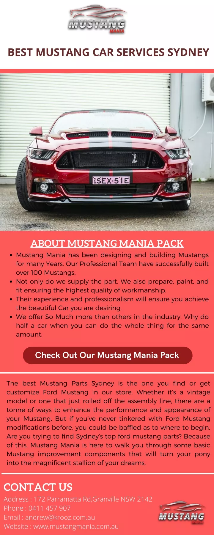 best mustang car services sydney