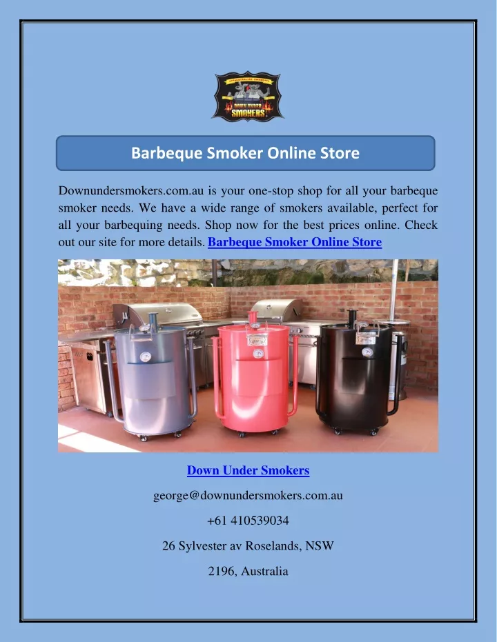 barbeque smoker online store