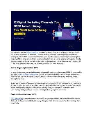 if you re not utilizing digital marketing