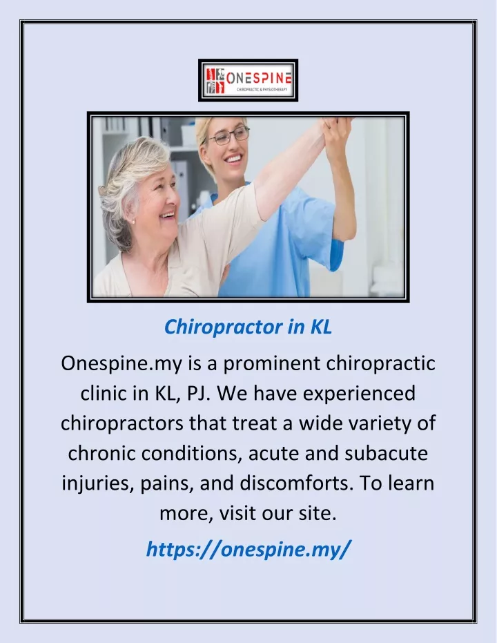 chiropractor in kl