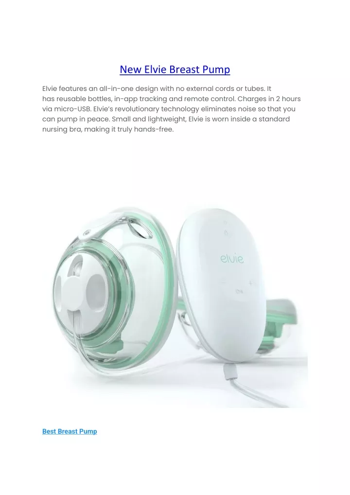 new elvie breast pump