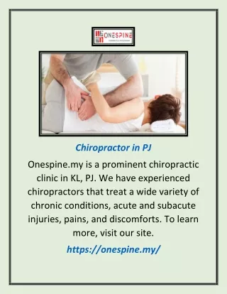 chiropractor in pj