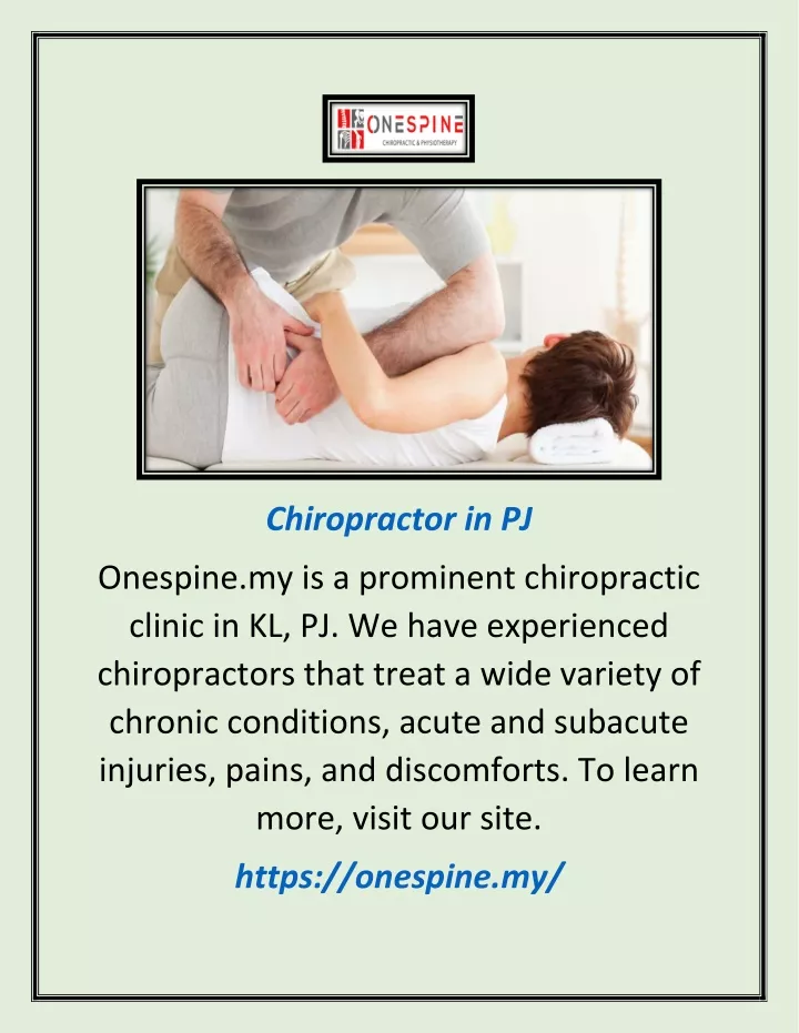 chiropractor in pj