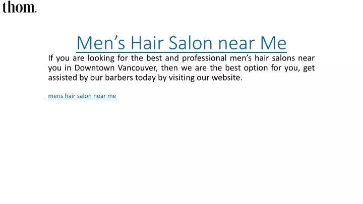 men s hair salon near me
