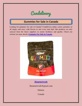 Gummies for Sale in Canada  Candelivery.online