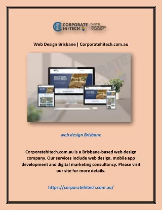 web design brisbane corporatehitech com au