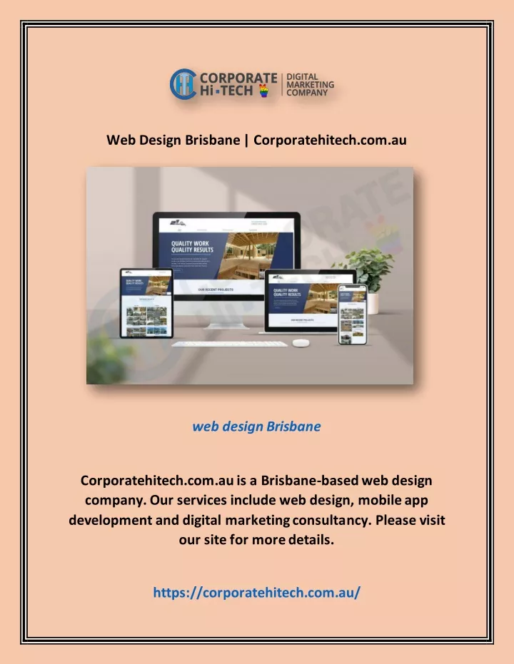 web design brisbane corporatehitech com au