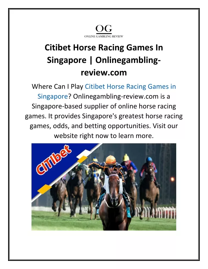 citibet horse racing games in singapore