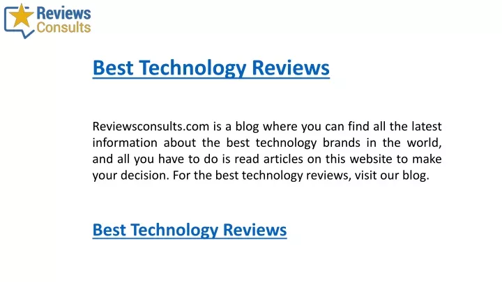 best technology reviews