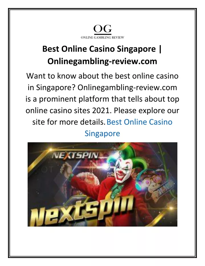 best online casino singapore onlinegambling