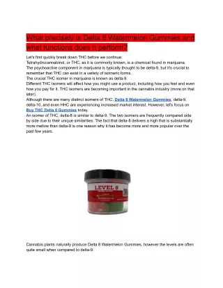 what precisely is delta 8 watermelon gummies