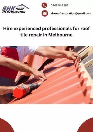 Hire experienced professionals for roof tile repair in Melbourne (1)