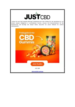 cbd-produkte wirkung | Justcbdstore.de
