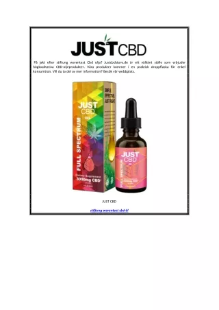 stiftung warentest cbd öl | Justcbdstore.de
