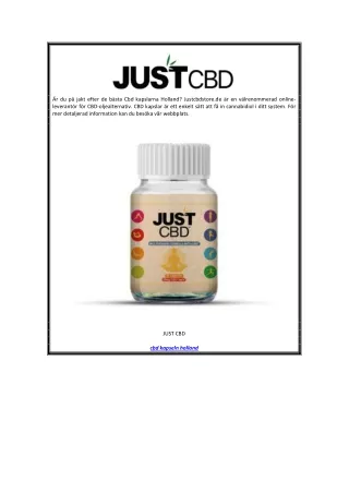 cbd kapseln holland | Justcbdstore.de