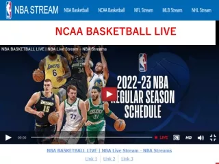 NCAA Basketball Live At NBA Live Stream