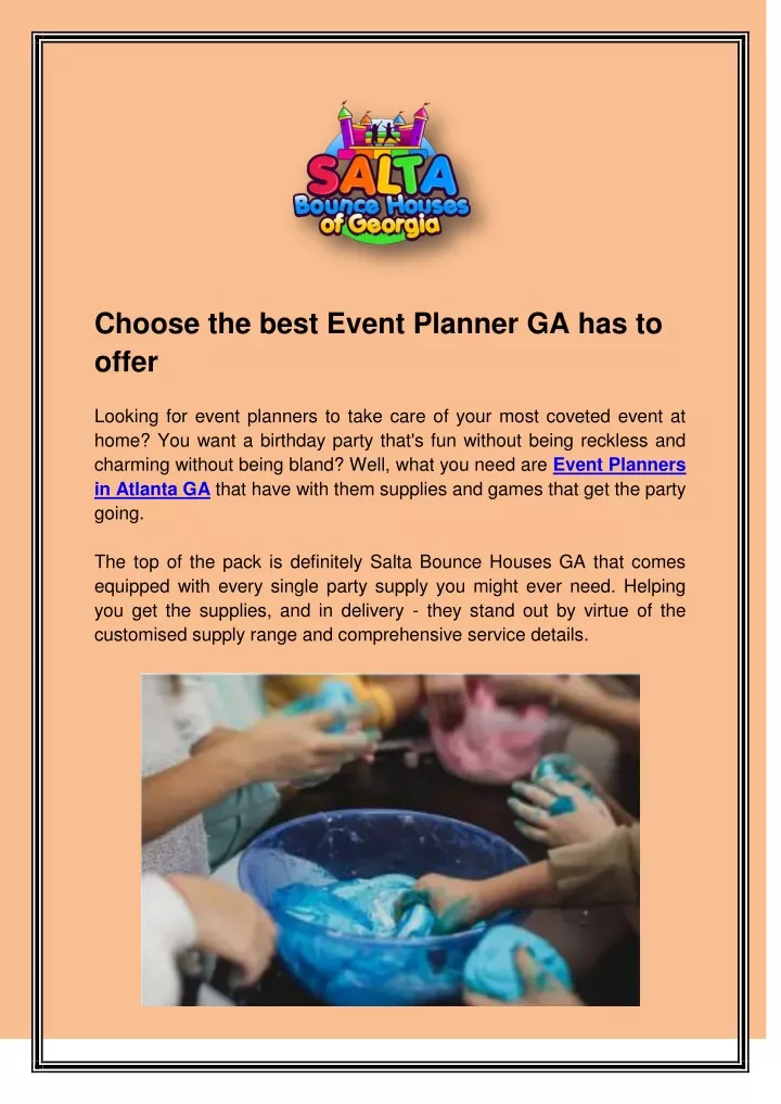 choose the best event planner ga has to offer