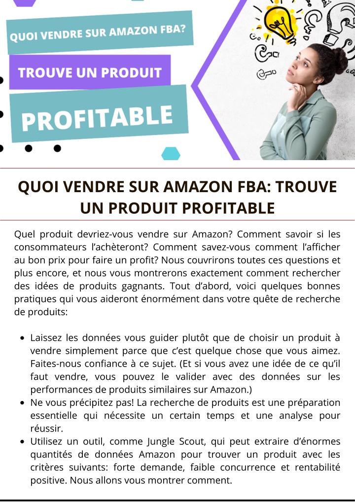 quoi vendre sur amazon fba trouve un produit