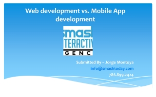 Web development vs. Mobile app development