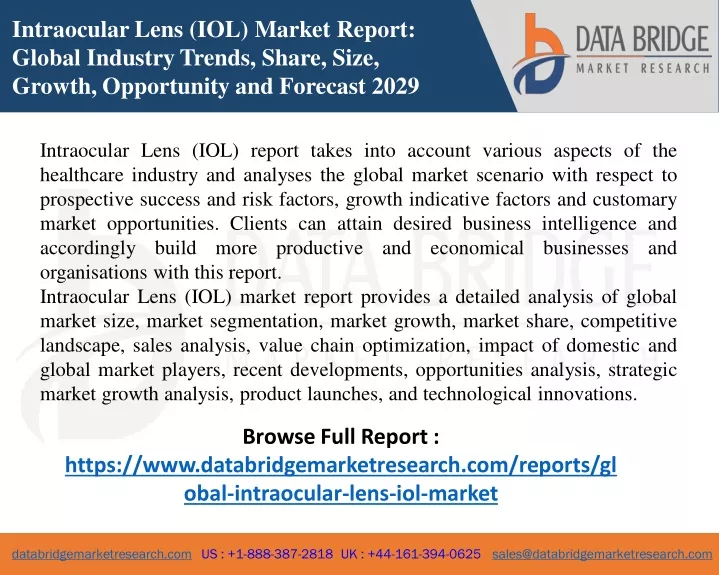 intraocular lens iol market report global