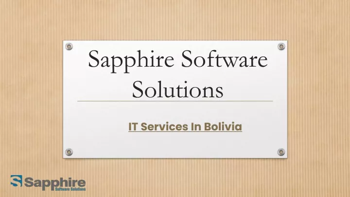 sapphire software solutions