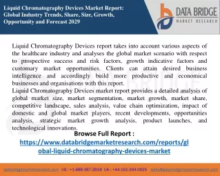 liquid chromatography devices market report