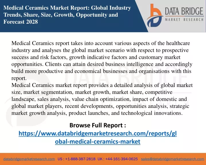 medical ceramics market report global industry