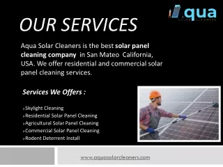 Solar Panel Cleaning Services by Aqua Solar Cleaners