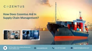 How Does Cozentus Aid In Supply Chain Management