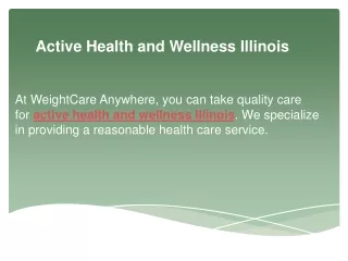 Active Health and Wellness Illinois