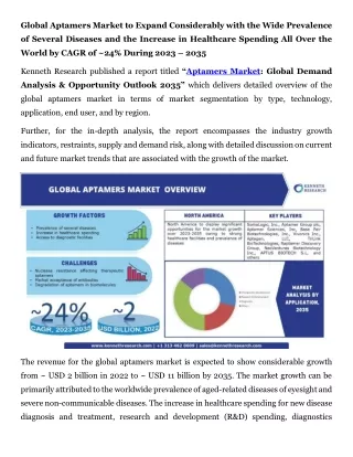 global aptamers market to expand considerably