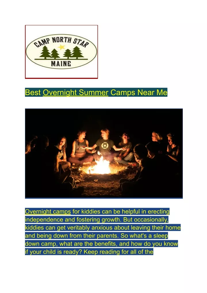 best overnight summer camps near me